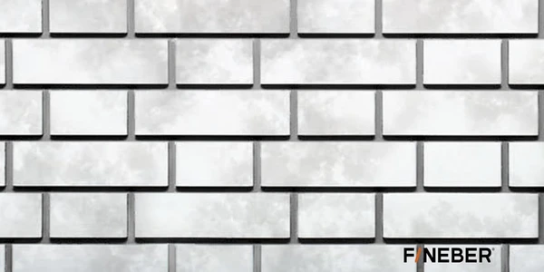 Фасадная панель FineBer Кирпич клинкерный 3D бело-коричневый