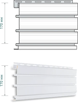 Добор UP Decor Ю-Пласт графитовый 170 мм