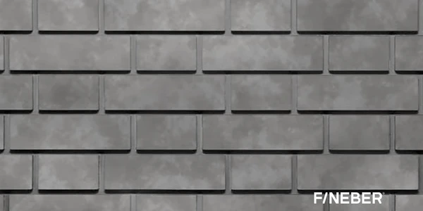 Фасадная панель FineBer Кирпич клинкерный 3D бежево-серый