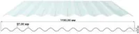 Композитный лист волна СВ-38, прозрачный, 0,8 мм, 1150х3000 мм