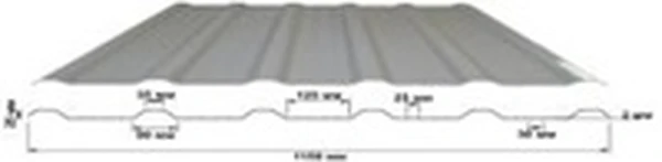 Композитный лист  трапеция С-25, графит RAL 7005, матовый, 0,8 мм, 1150х2000 мм