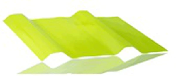 Композитный лист  трапеция С-25, прозрачный желтый RAL 1026, глянцевый, 0,8 мм, 1150х2000 мм