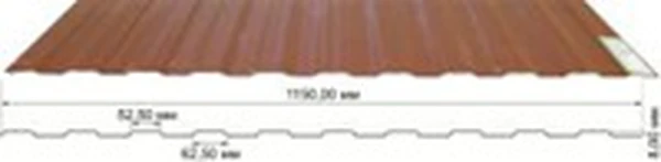 Композитный лист  трапеция С-8, коричневый RAL 3009, глянцевый, 0,8 мм, 1200х2000 мм