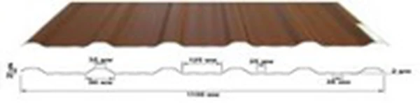 Композитный лист  трапеция С-25, коричневый RAL 8017, матовый, 1,2 мм, 1150х2000 мм