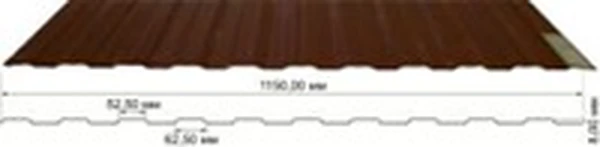 Композитный лист  трапеция С-8, прозрачный, коричневый RAL 8019, 0,8 мм, 1150х2000 мм