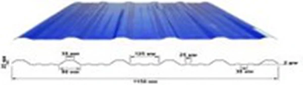 Композитный лист трапеция С-25, синий  RAL 5002, глянцевый, 0,8 мм, 1150х2000 мм