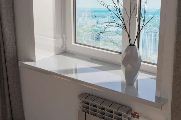 Подоконник Кристаллит мрамор глянец 350 мм