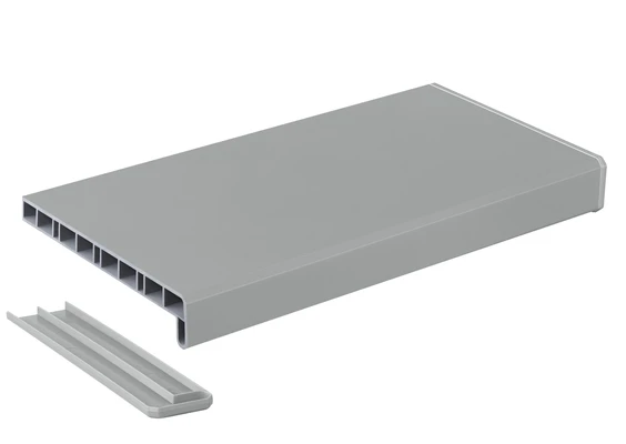 Подоконник Витраж Дизайн серый 350 мм