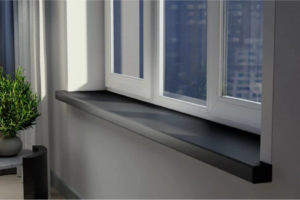 Подоконник Витраж Дизайн антрацит 450 мм