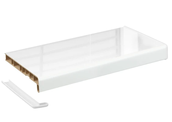 Подоконник Кристаллит белый  глянец 450 мм