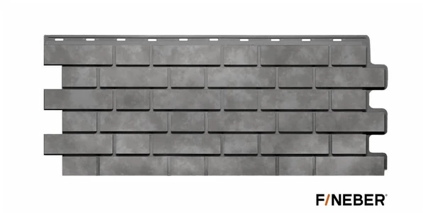 Фасадная панель FineBer Кирпич клинкерный 3D бежево-серый