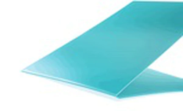 Композитный лист (Стеклопластик) плоский, прозрачный голубой, глянцевый, 1 мм, 1500х6000 мм