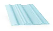 Композитный лист трапеция С-8, прозрачный голубой, глянцевый, 0,8 мм, 1200х2000 мм