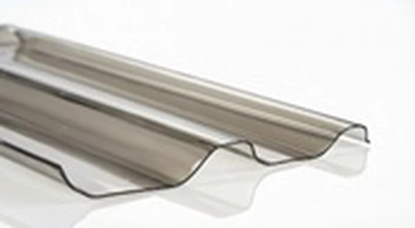 Композитный лист трапеция С-20, прозрачный, бронза RAL 7032, 0,8 мм, 1150х2000 мм