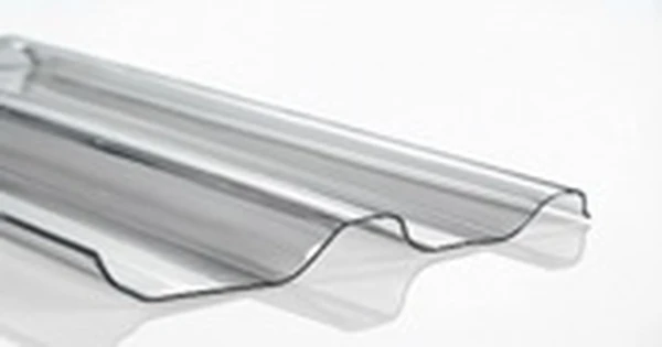 Композитный лист трапеция С-20, прозрачный, cерый RAL 7024, 0,8 мм, 1150х2000 мм