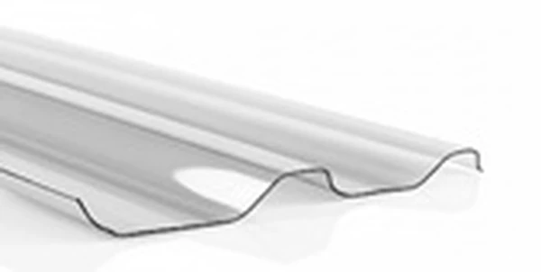 Композитный лист   трапеция С-20, прозрачный, 0,8 мм, 1150х2000 мм