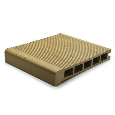 Ступень для террасной доски МПК премиум брашированная песочный