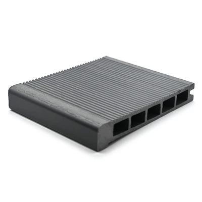 Ступень для террасной доски МПК премиум брашированная серый