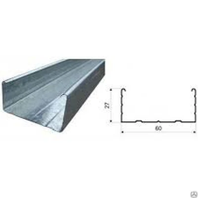 Профиль оцинкованный ПП (60*27) 3м