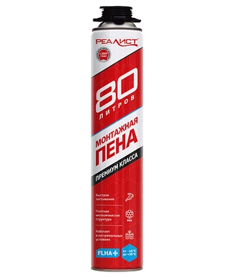 Пена монтажная REALIST PRO Red 80 зимняя