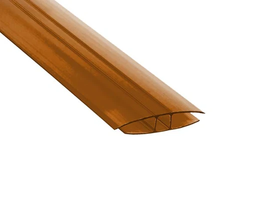 Соединительный неразъемный профиль коричневый 8 мм
