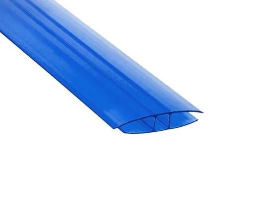 Соединительный неразъемный профиль синий 8 мм
