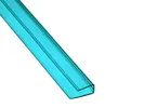 Торцевой профиль для поликарбоната 4 мм бирюза