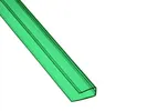 Торцевой профиль для поликарбоната 4 мм зеленый
