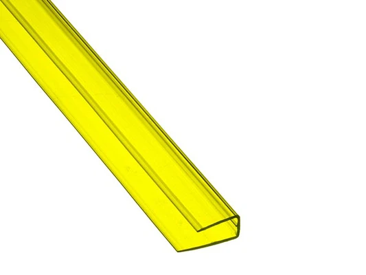 Торцевой профиль для поликарбоната 4 мм желтый